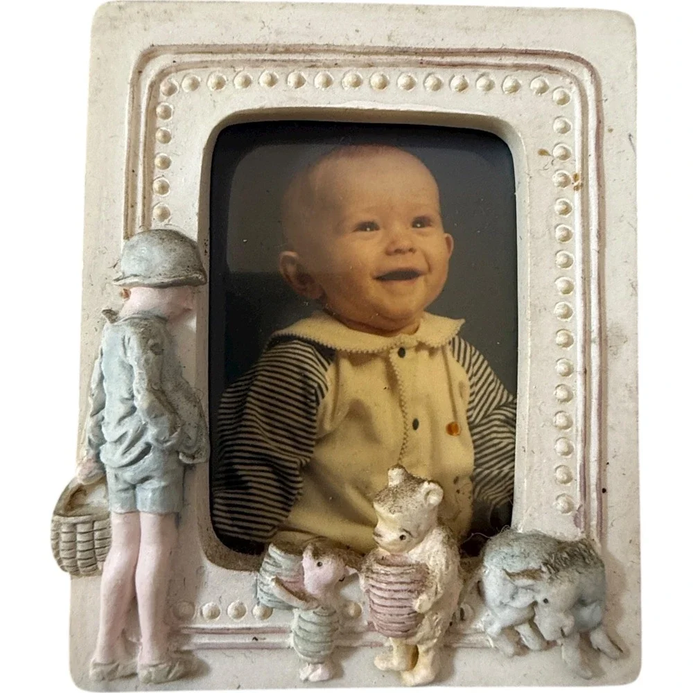Vintage Charpente‎ Disney Winnie the Pooh Piglet Tigger Eeyore Photo Frame Baby